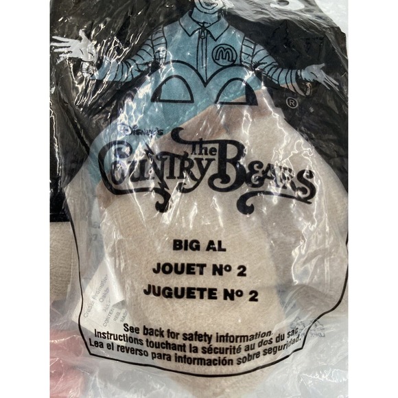 2001 - 2002 Disney's The Country Bears McDonalds Happy Meal Toy Big Al #2 SEALED - Picture 4 of 6